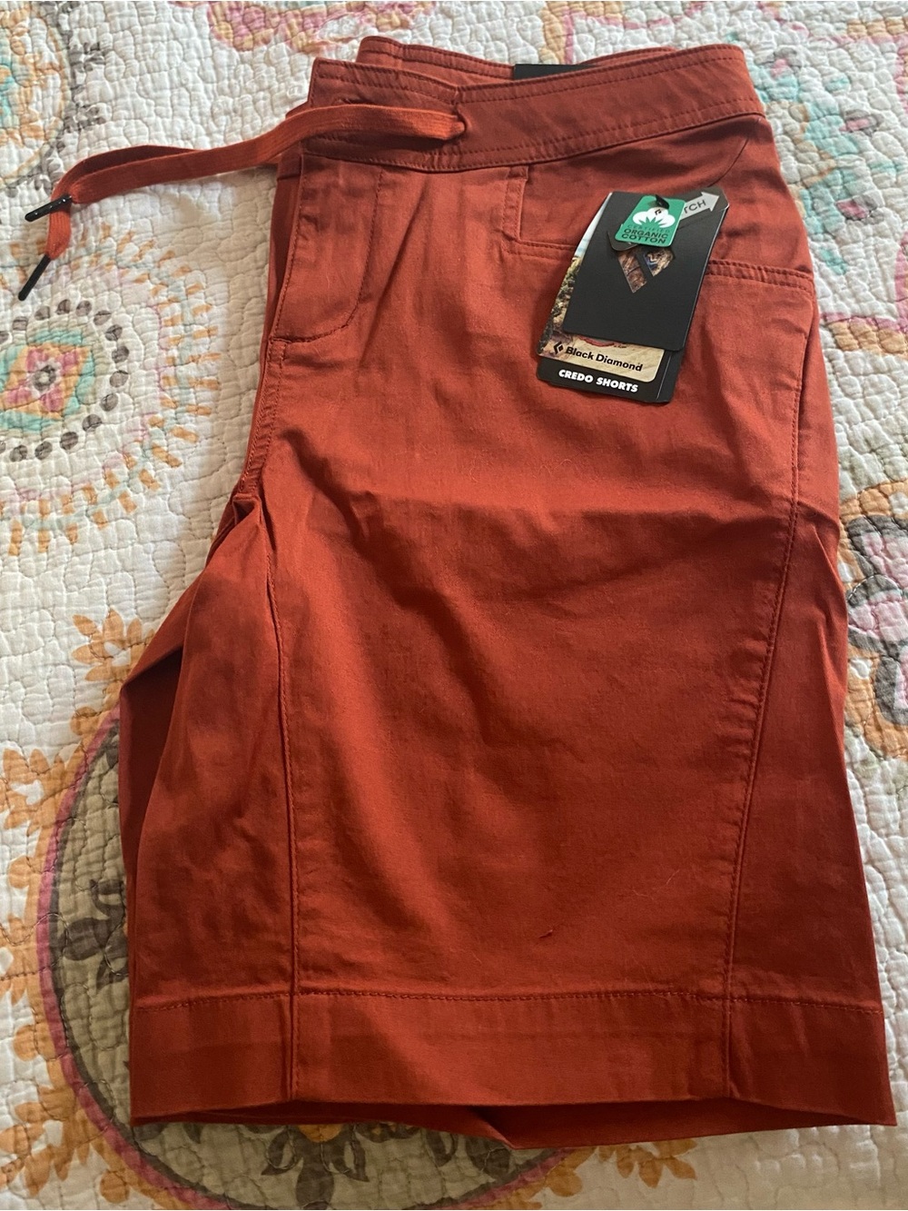 NET Black Diamond Credo Shorts 4 Burnt Sienna Organic Cotton Stretch